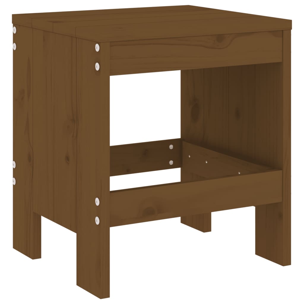Gartenhocker 2 Stk. Weiß 40x36x45 cm Massivholz Kiefer