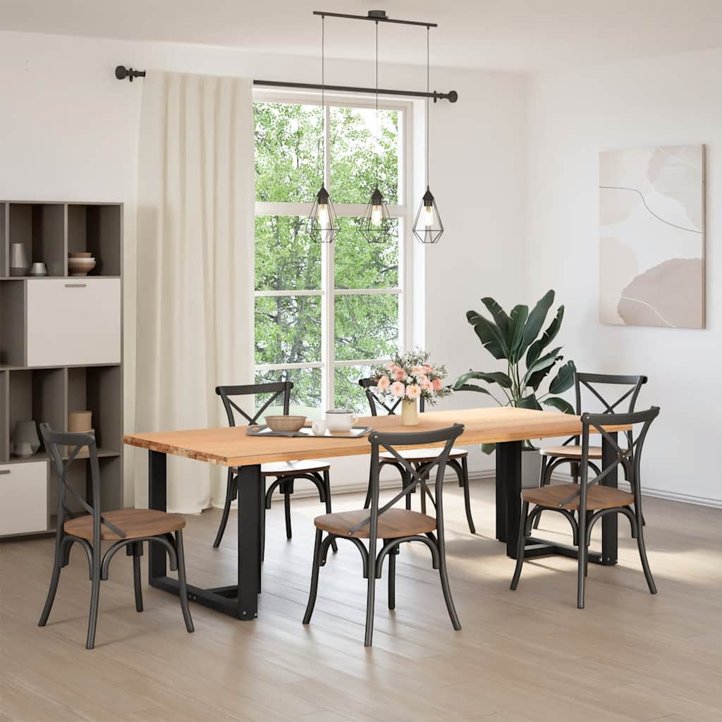 Couchtischbeine T-Form 2 Stk. Schwarz 30x25x(30-31) cm Stahl