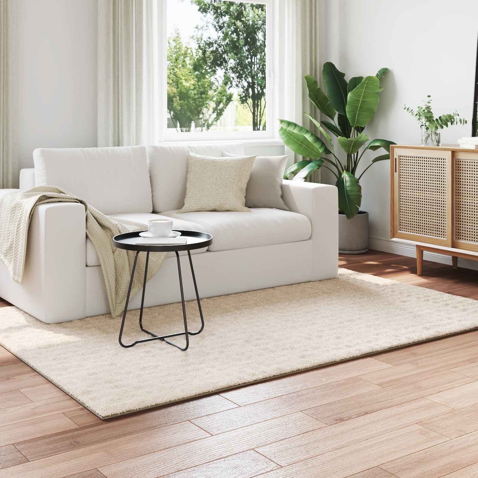 Bereichsteppiche Rechtwinklig SIROLO Creme 150 x 80 cm