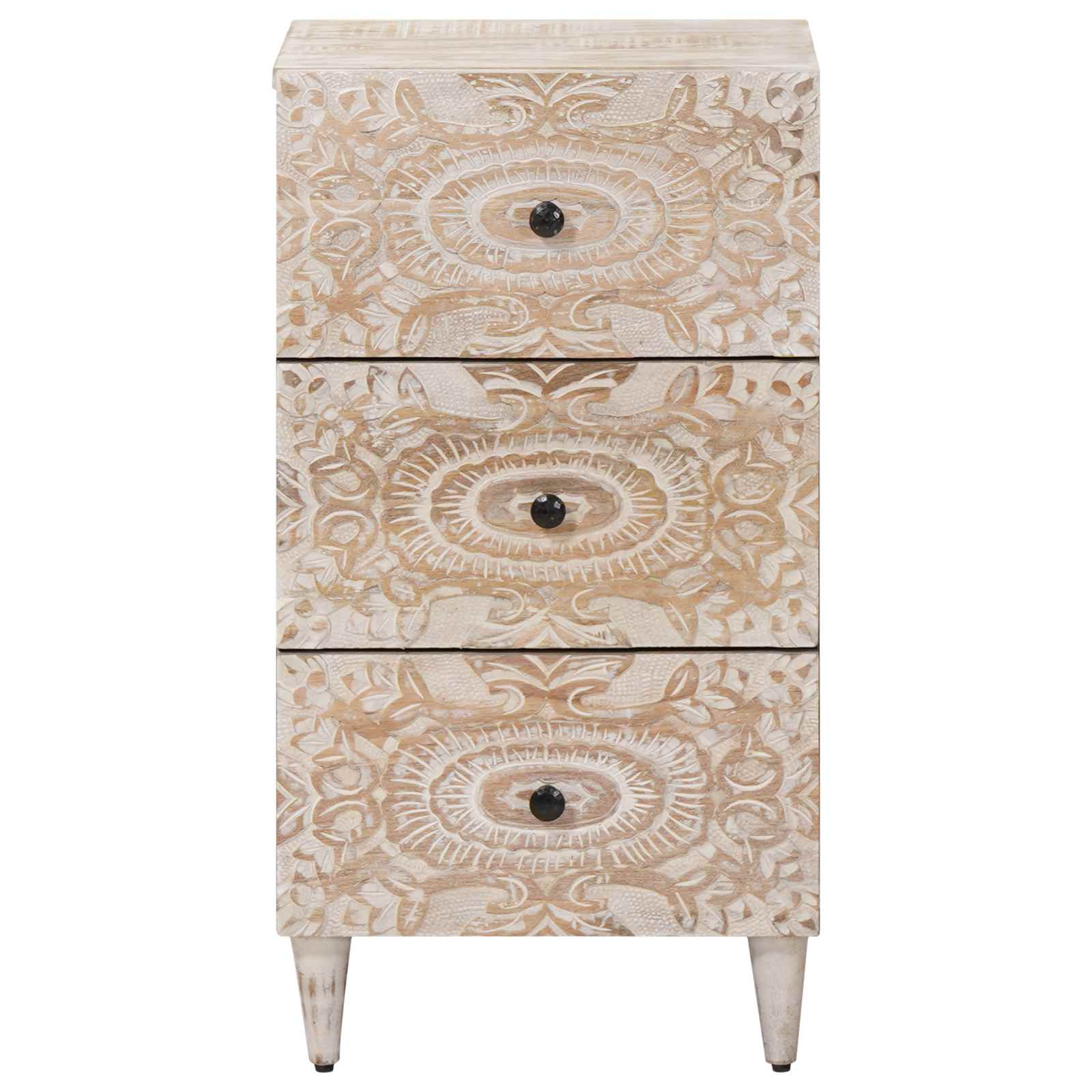 Sideboard mit Speicher Braun 40 x 33,5 x 75 cm Massivholz Mango