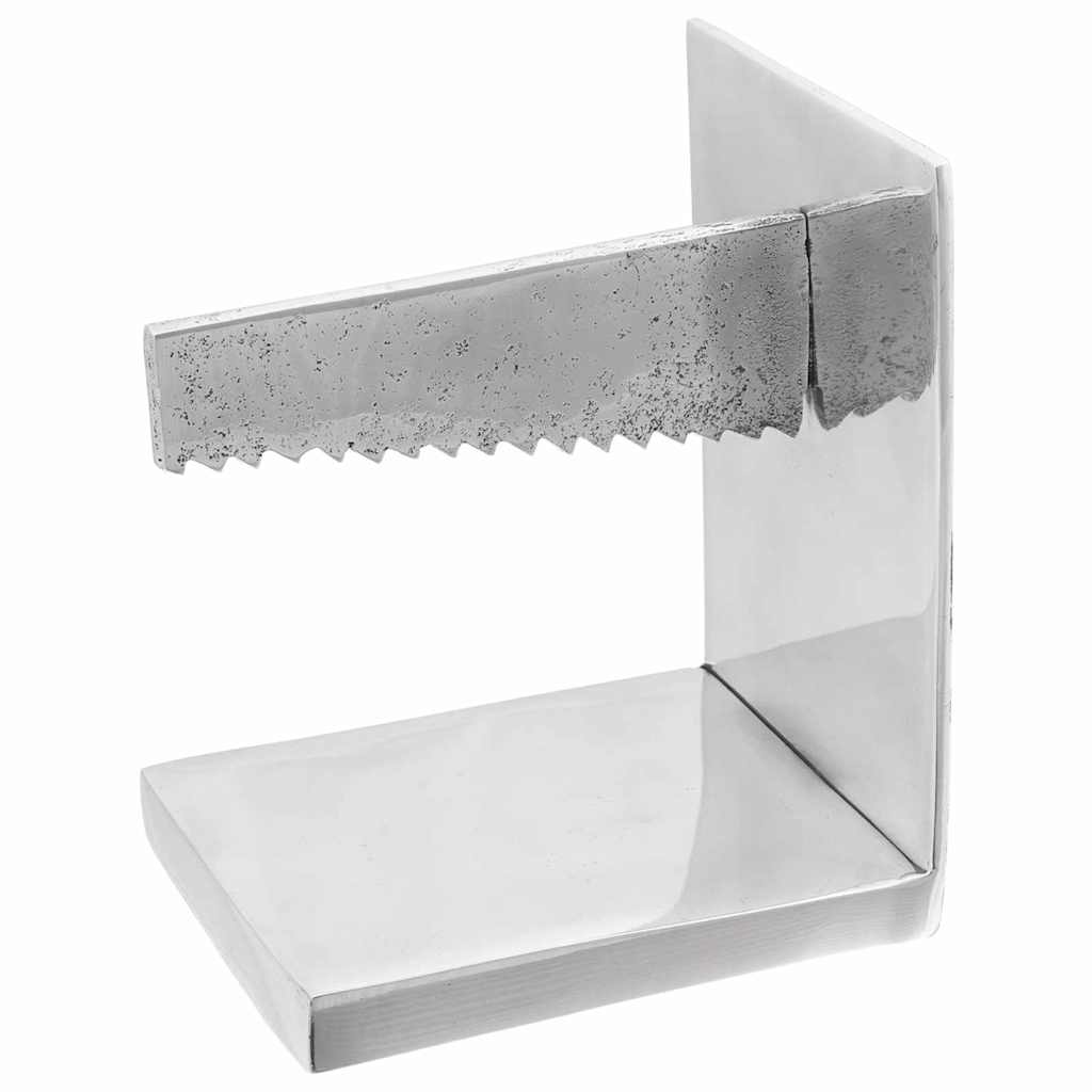 Buchstützen 2 pcs Silber 12 x 9 x 19 cm Aluminium