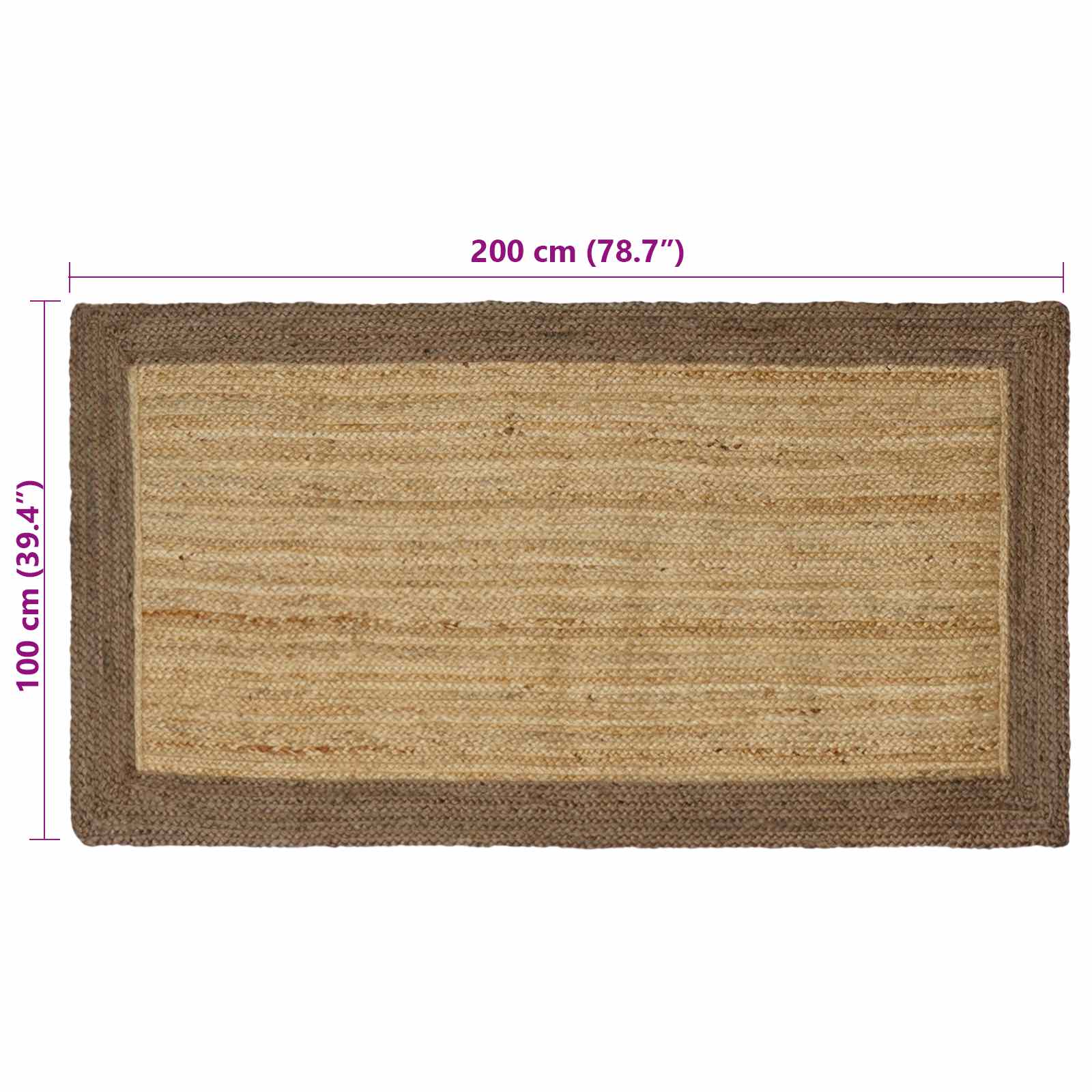 Bereichsteppiche Grau 60 x 110 cm Jute