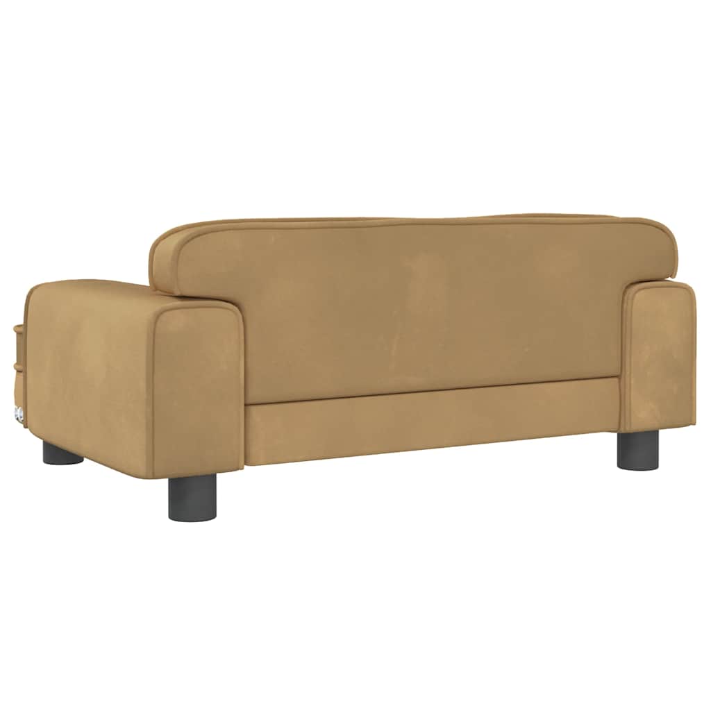 Hundebett Rosa 90x53x30 cm Samt