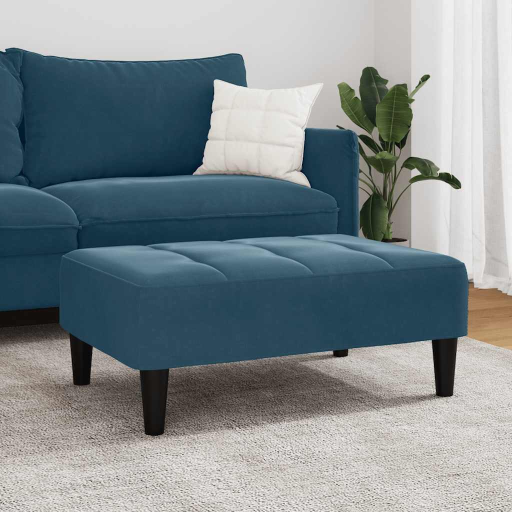 Fußhocker Blau 77x55x31 cm Samt