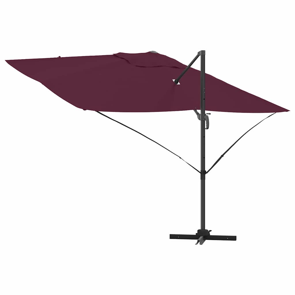 Sonnenschirm Sand 351 x 250 x 260 cm Polyester und Aluminium