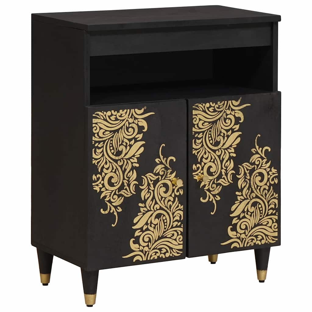 Sideboard mit Regal Braun 60 x 33 x 75 cm Massivholz Mango