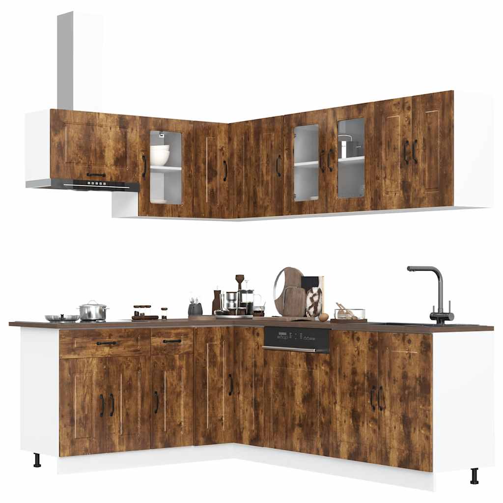 11-tlg. Küchenschrank-Set Kalmar Weiß Holzwerkstoff