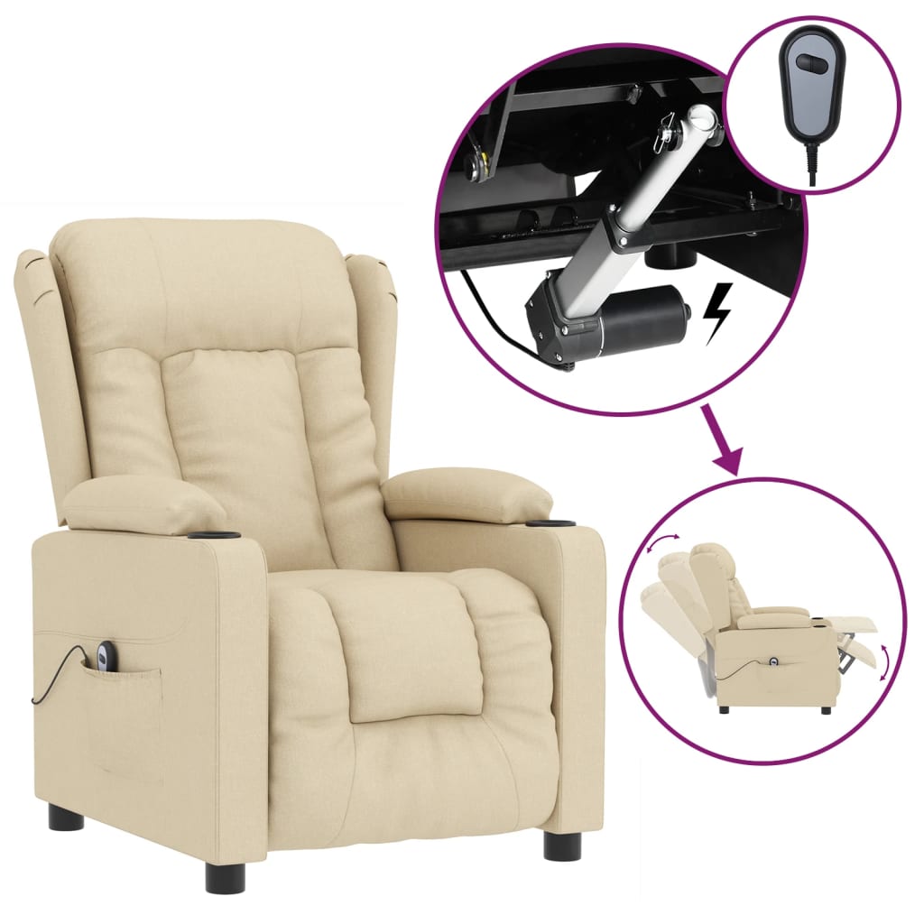 Relaxsessel Elektrisch Braun Stoff