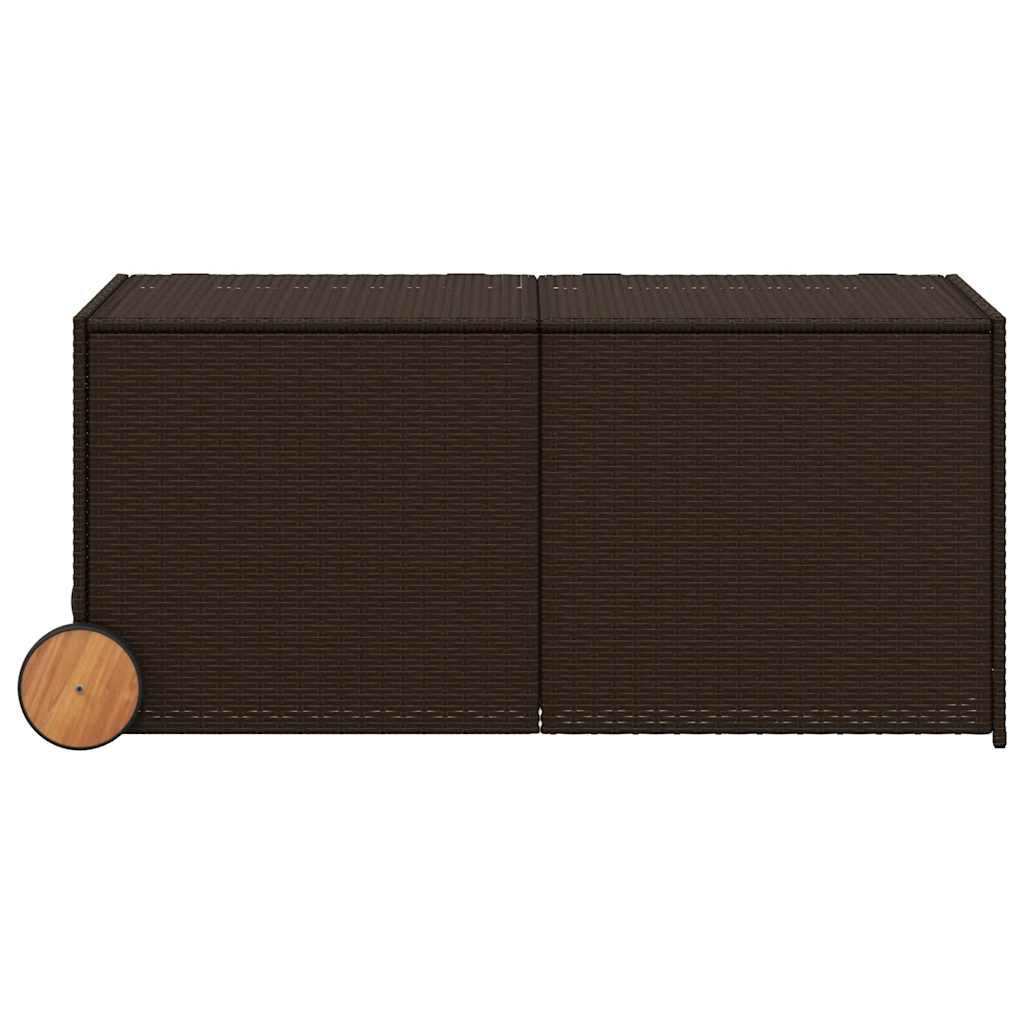 Gartentruhe Schwarz 283L Poly Rattan