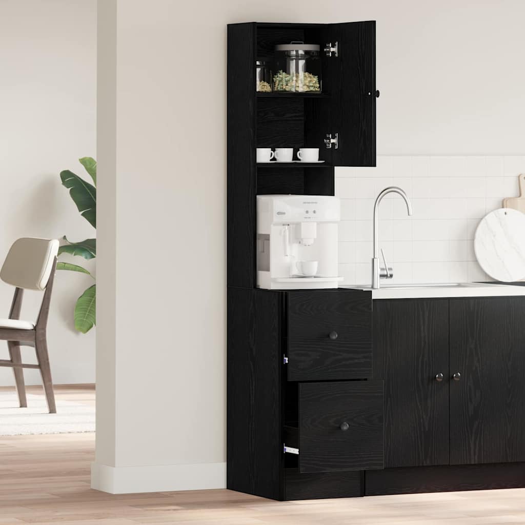 Küchenschrank Weiß 60x50x180 cm Holzwerkstoff