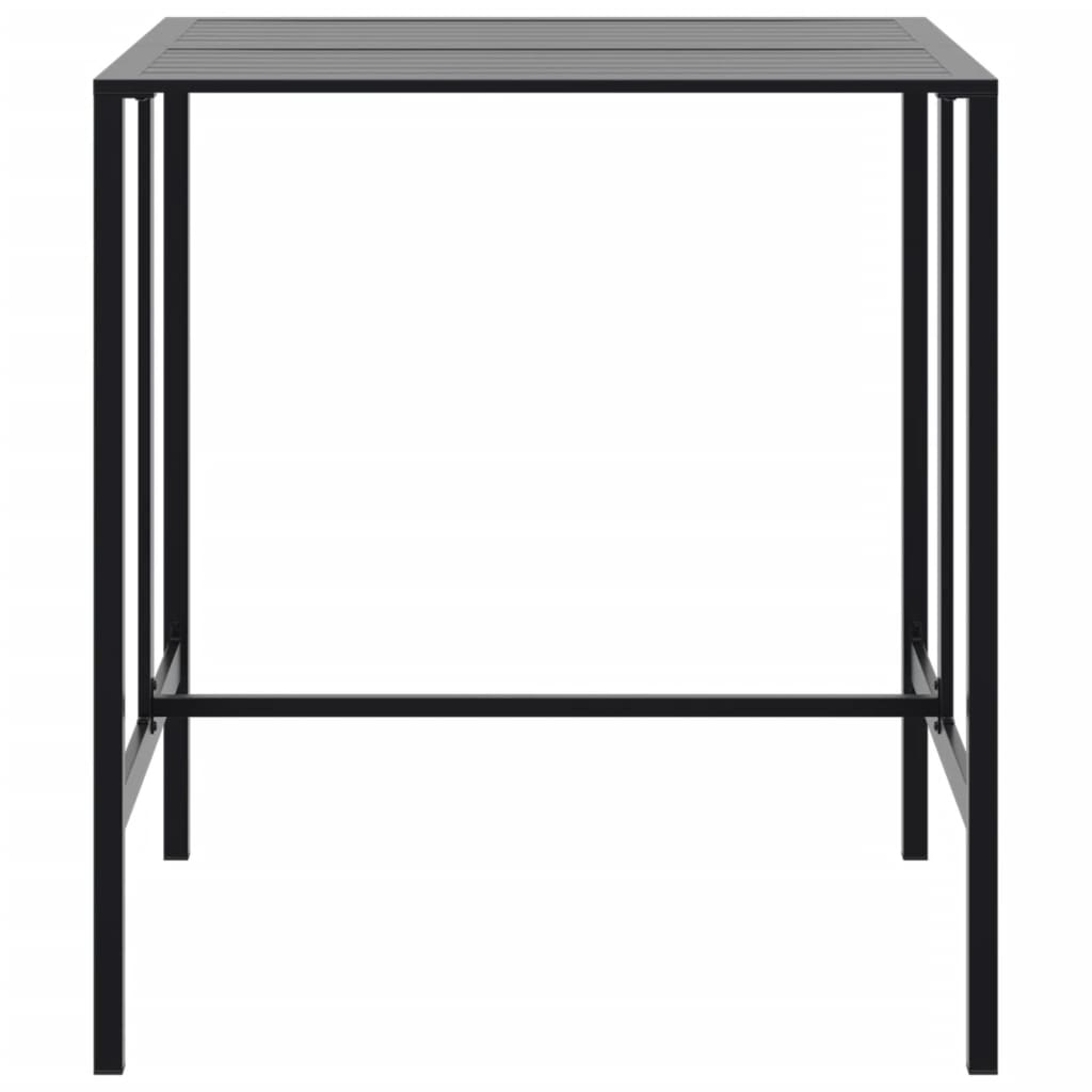 Bartisch Schwarz 50x50x110 cm Pulverbeschichteter Stahl