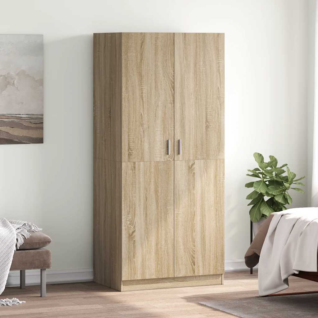 Kleiderschrank Weiß 80x52x180 cm Holzwerkstoff
