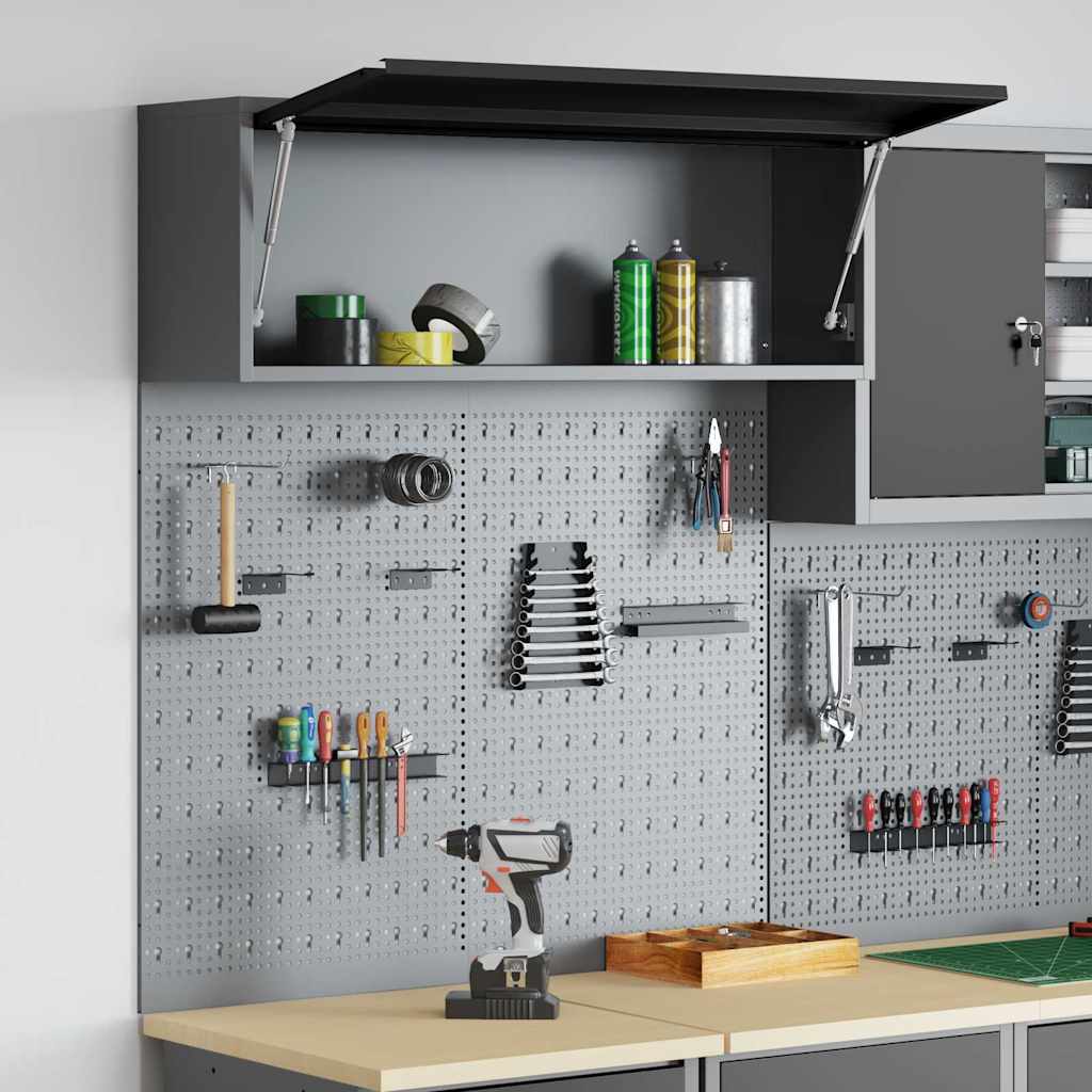 Werkzeugschrank-Set 3 pcs Schwarz Pulverbeschichteter Stahl