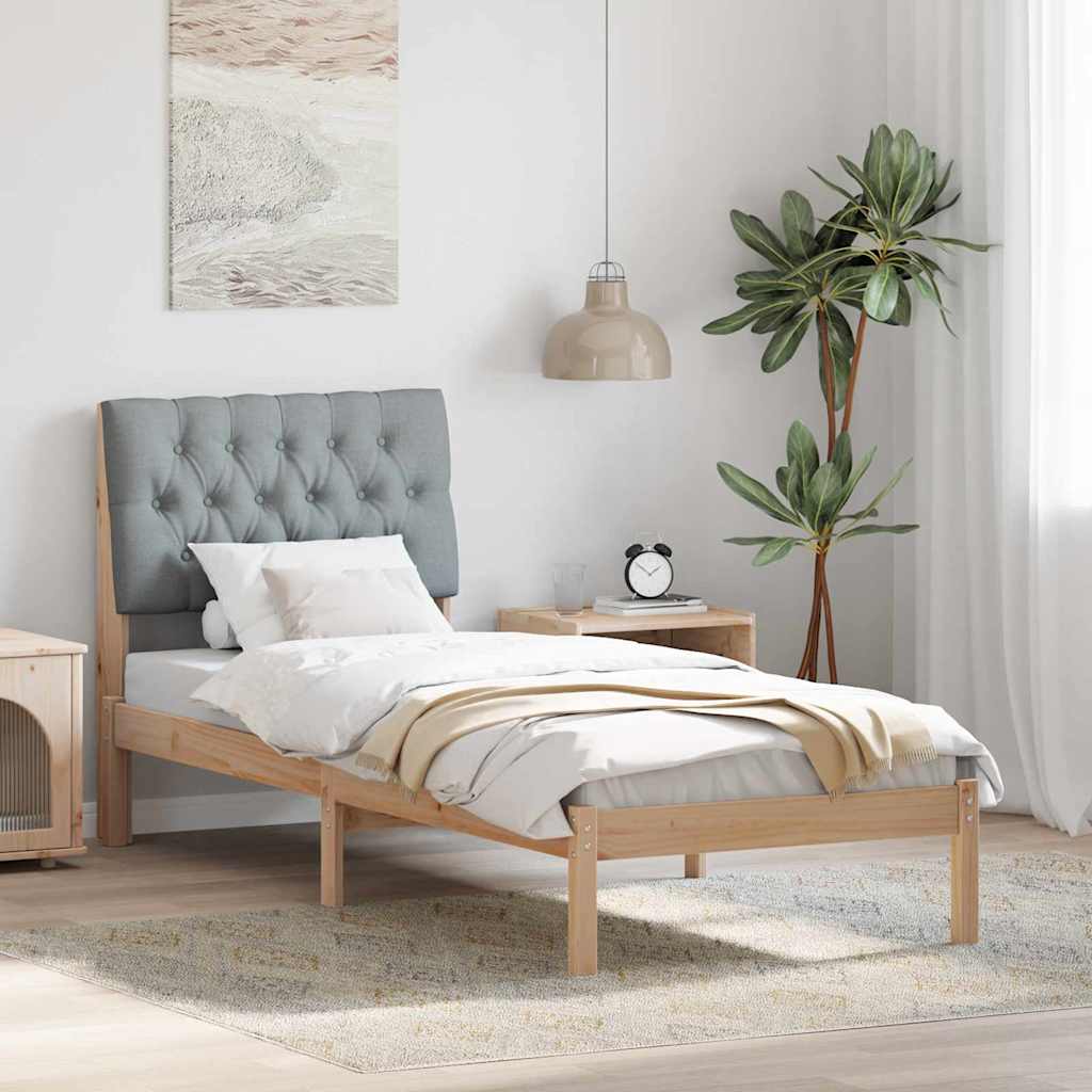 Bettgestell mit gepolstertem Kopfteil Braun 200 x 200 cm