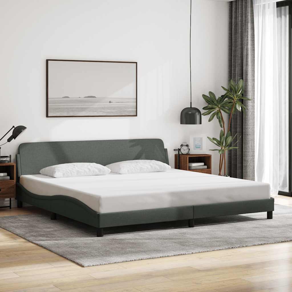 Bettgestell "Dover" Hellgrau 100x190 cm Stoff