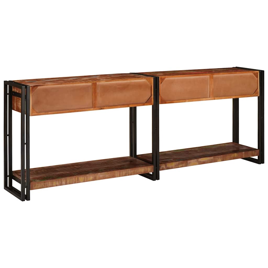 Konsolen-Tische 2 pcs Braun 161 x 33 x 75 cm Massivholz Mango