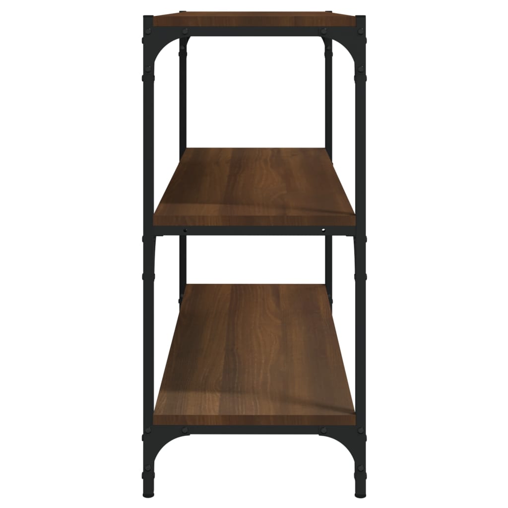 Bücherregal Schwarz 40x33x70,5 cm Holzwerkstoff und Stahl