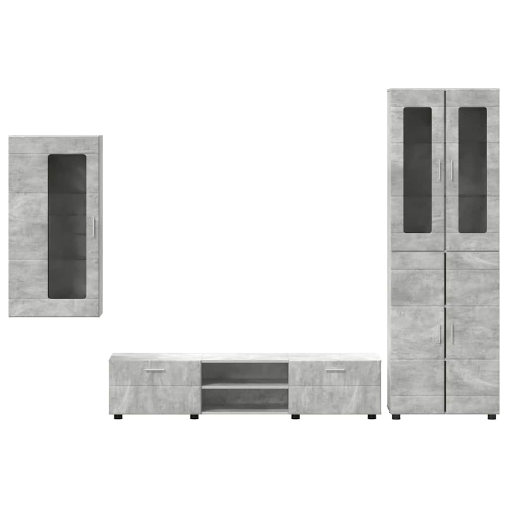 Highboard mit Regal FLORIN Weiß 60 x 35 x 182 cm Holzwerkstoff