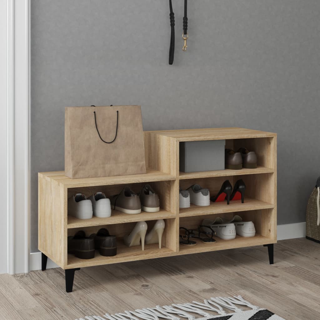 Schuhregal Weiß 102x36x60 cm Holzwerkstoff