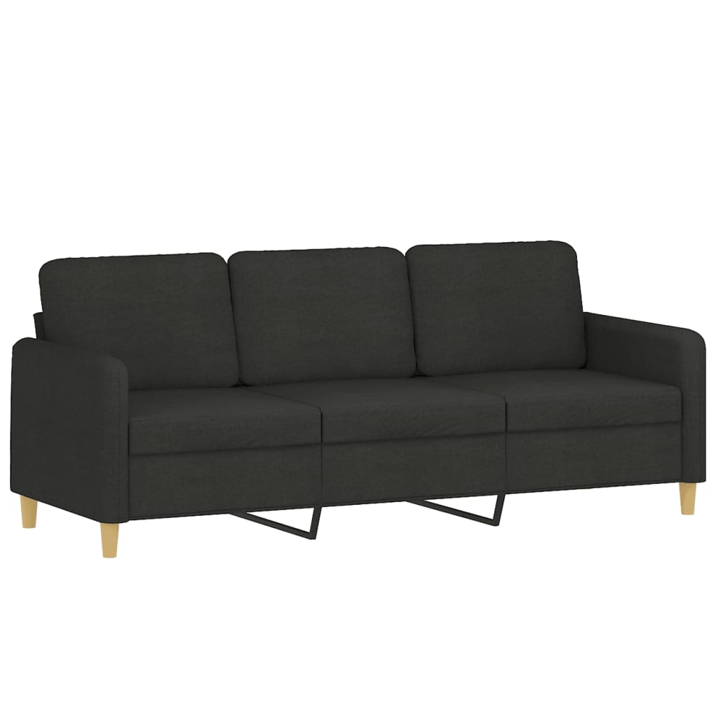 4-tlg. Sofagarnitur mit Kissen Braun Stoff