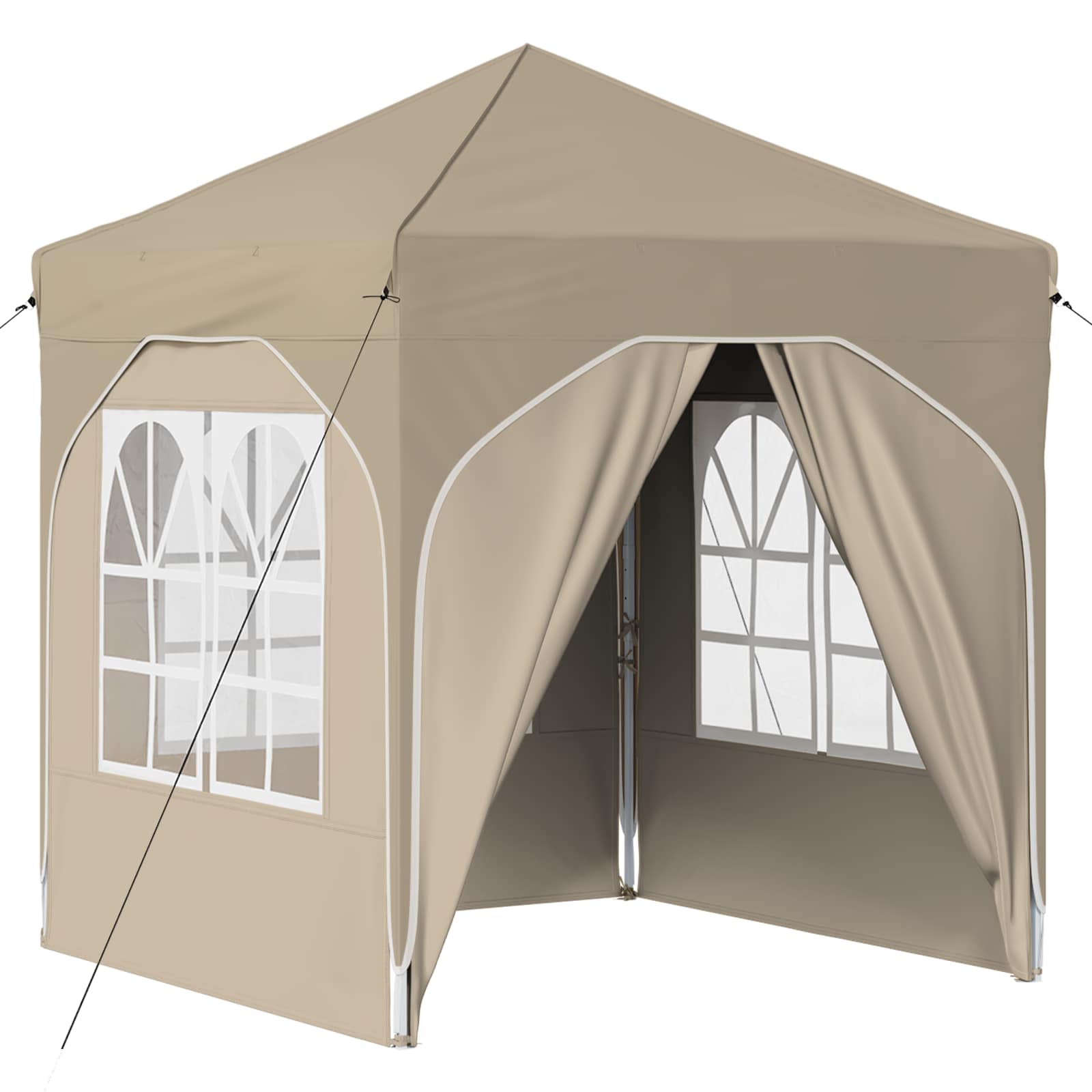 Pop-up Partyzelt 194 x 194 x 245 cm Creme
