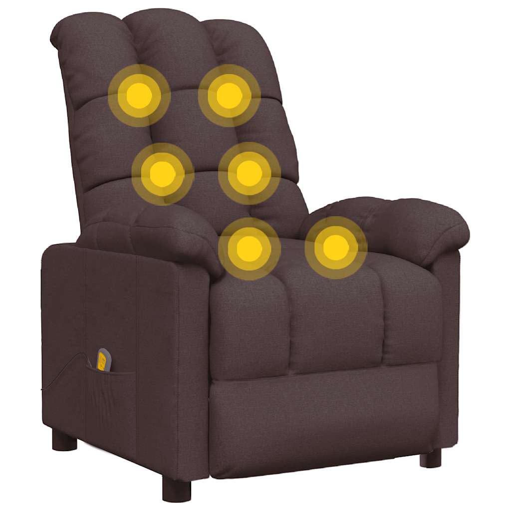 Massagesessel Hellgrau Stoff