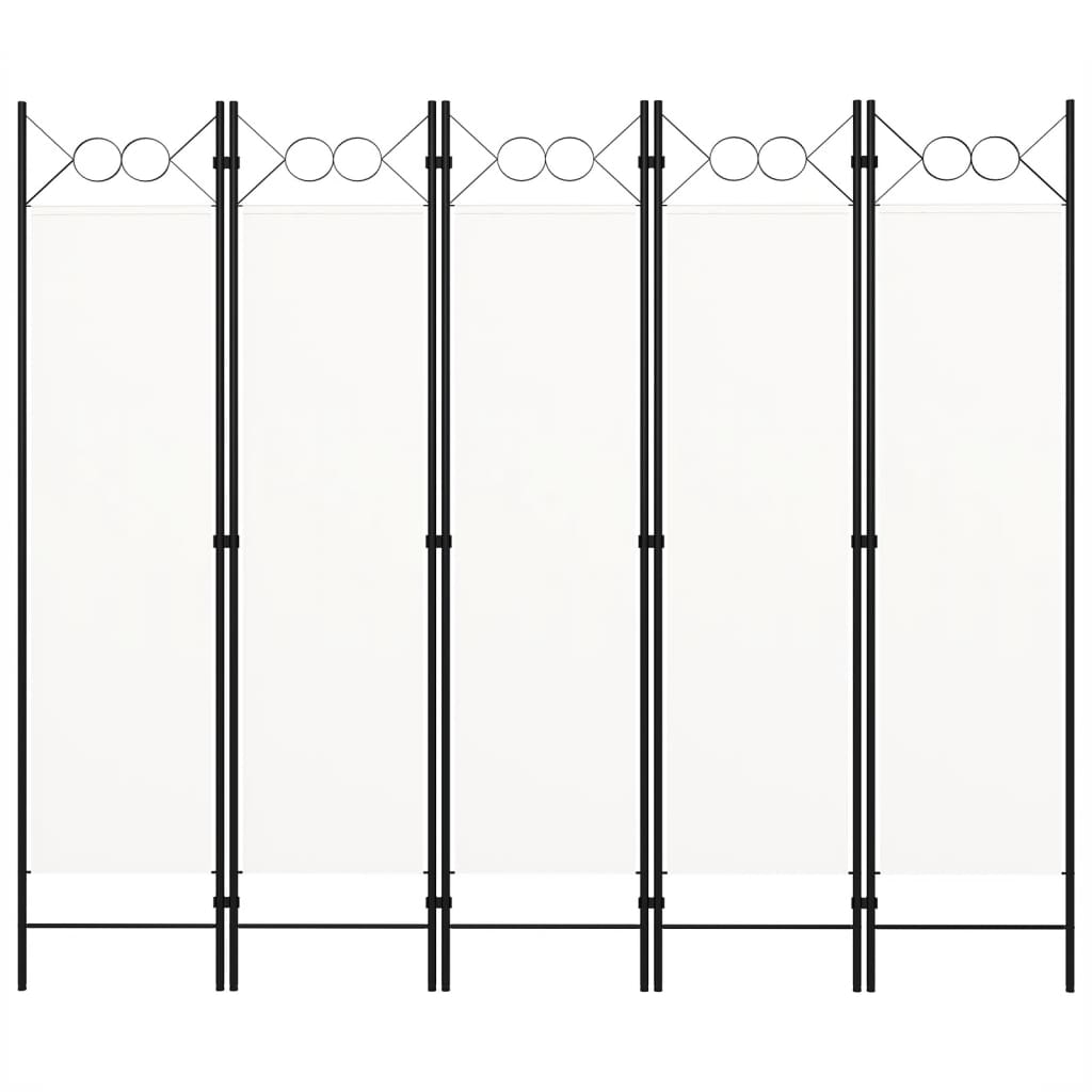 5-tlg. Raumteiler Anthrazit 200 x 180 cm