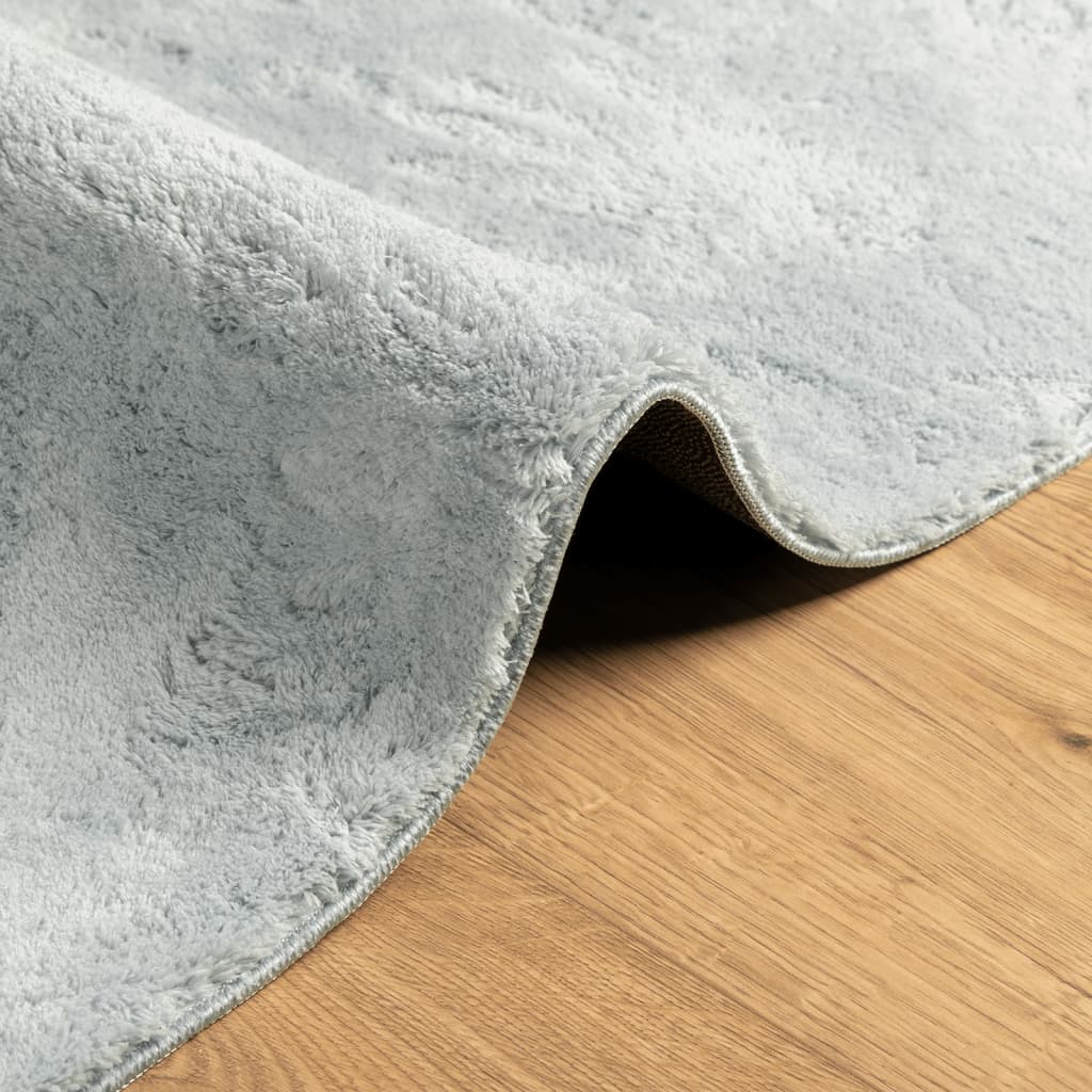 Teppich HUARTE Kurzflor Weich und Waschbar Anthrazit 60x110 cm