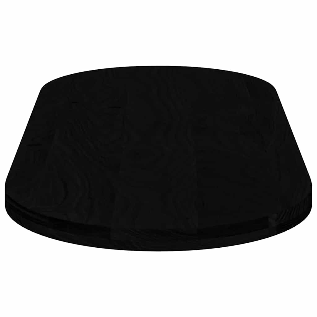 Tischplatte 80x40x2 cm Massivholz Eiche Oval