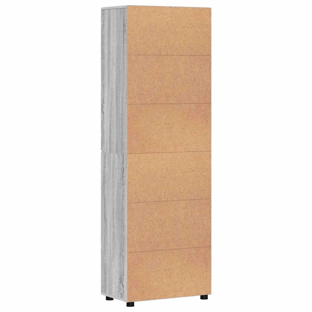 Highboard mit Regal FLORIN Weiß 60 x 35 x 182 cm Holzwerkstoff