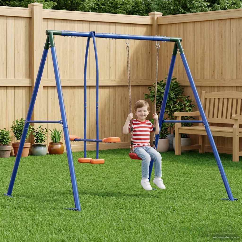 Outdoor Schaukelrahmen mit Gleiter für bis zu 3 Kinder