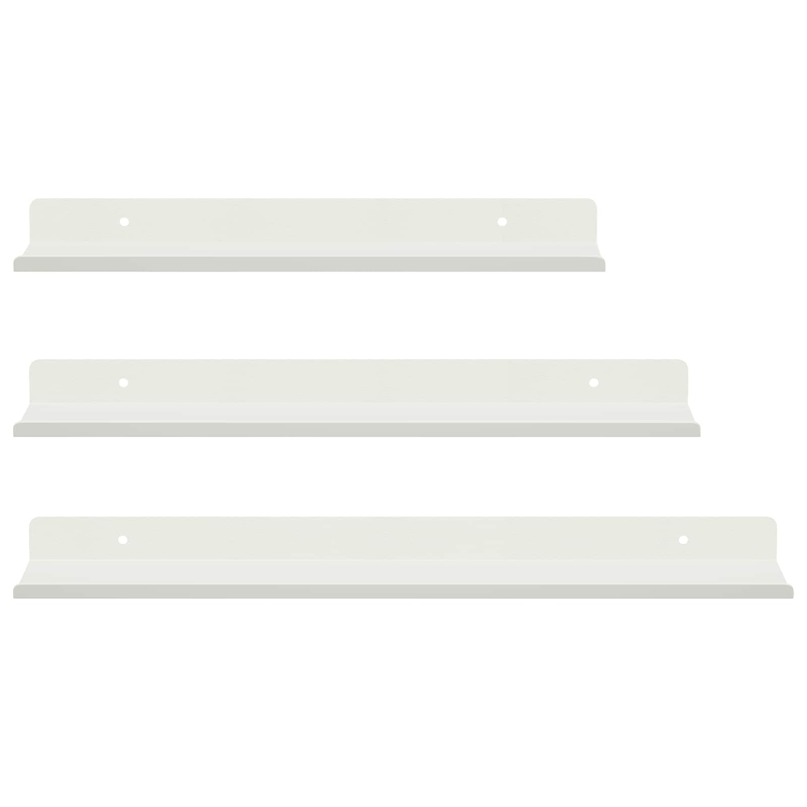 Schwebendes Regal 3 pcs Schwarz 40 x 9 x 2,5 cm Stahl