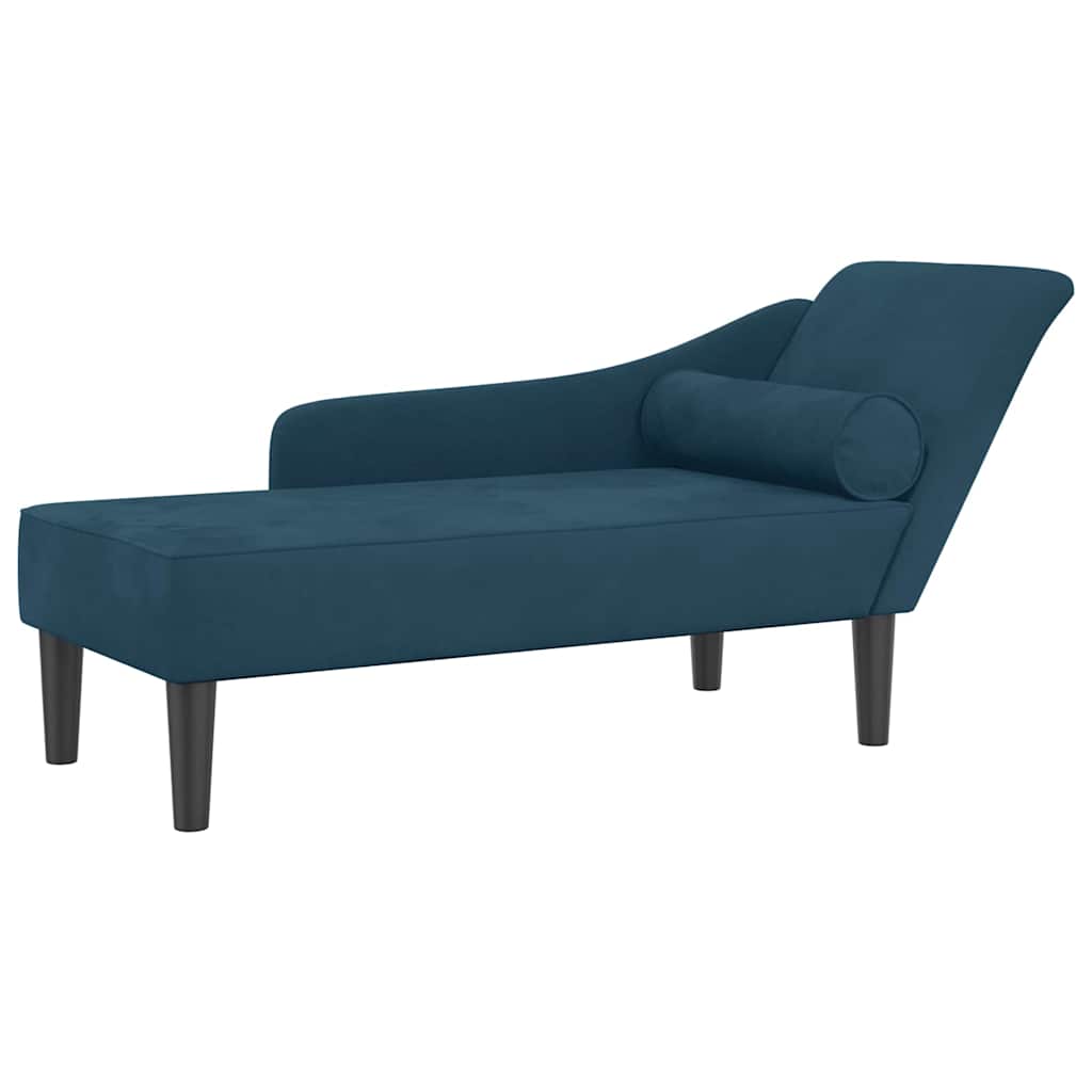 Chaiselongue mit Kissen Rosa Samt