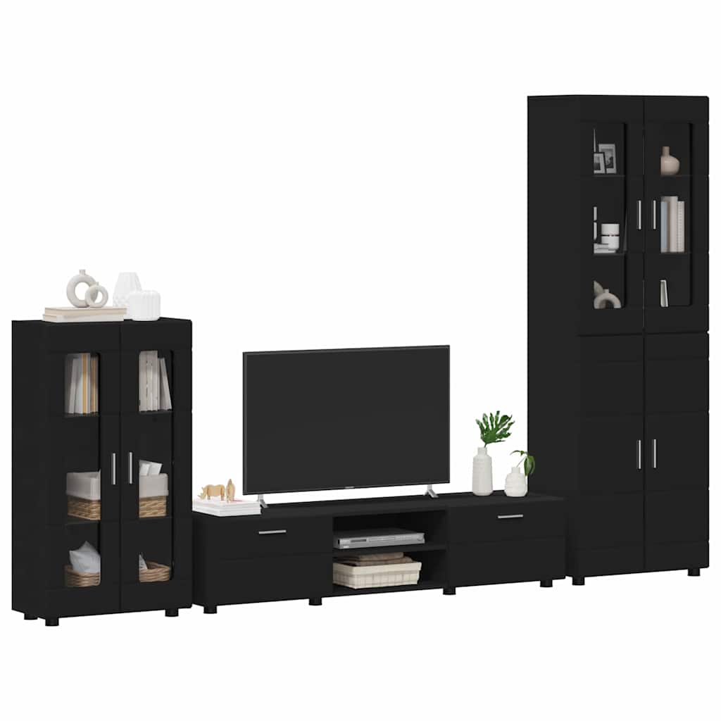 Highboard mit Regal FLORIN Weiß 60 x 35 x 182 cm Holzwerkstoff