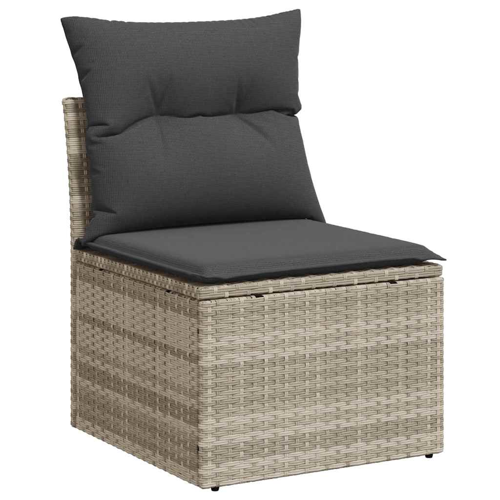 Garten Essgruppe mit Kissen 6 pcs Schwarz und Creme