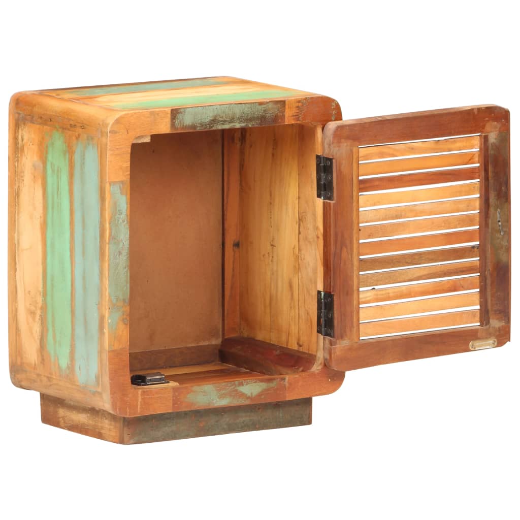 Nachttisch 40x30x50 cm Raues Mangoholz