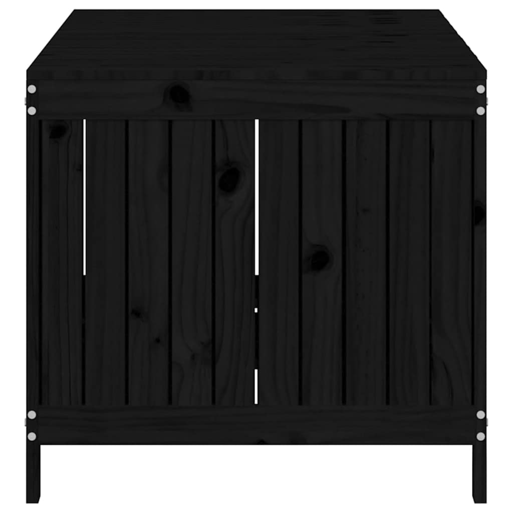 Gartentruhe Grau 76x42,5x54 cm Massivholz Kiefer