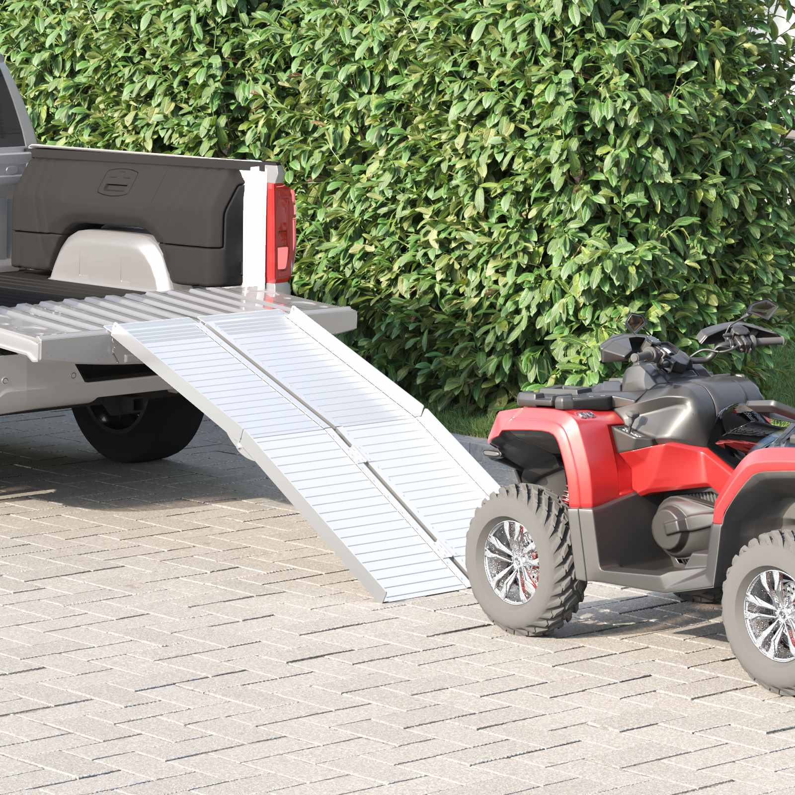 Rampe für Rollstühle 270 kg Silber 62 x 73 x 5 cm Aluminium