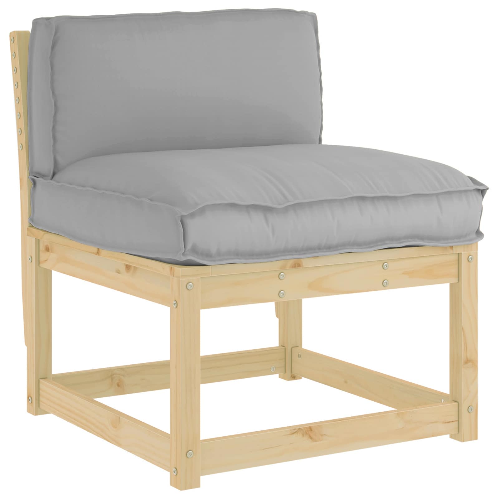 Kissen Anthrazit 80 x 40 x 12 cm Oxford-Stoff