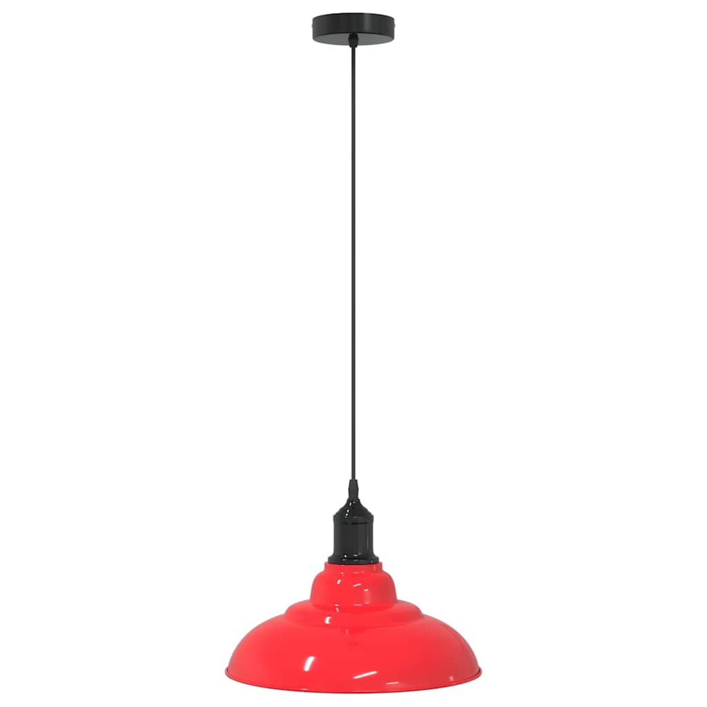 Pendelleuchte Höhenverstellbar E27 Schwarz Glänzend Ø 31 cm