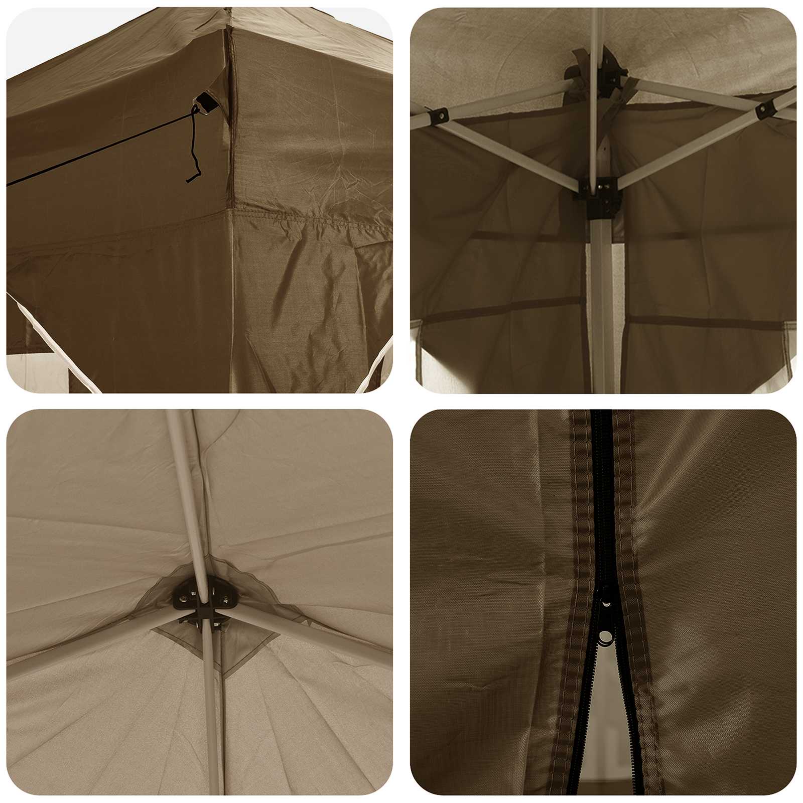 Pop-up Partyzelt 290 x 290 x 245 cm Creme