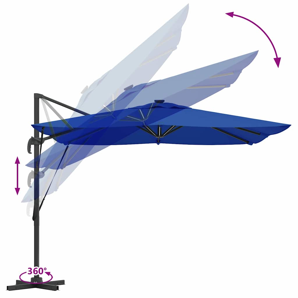 Sonnenschirm Sand 286 x 284 x 270 cm Aluminium und Polyester