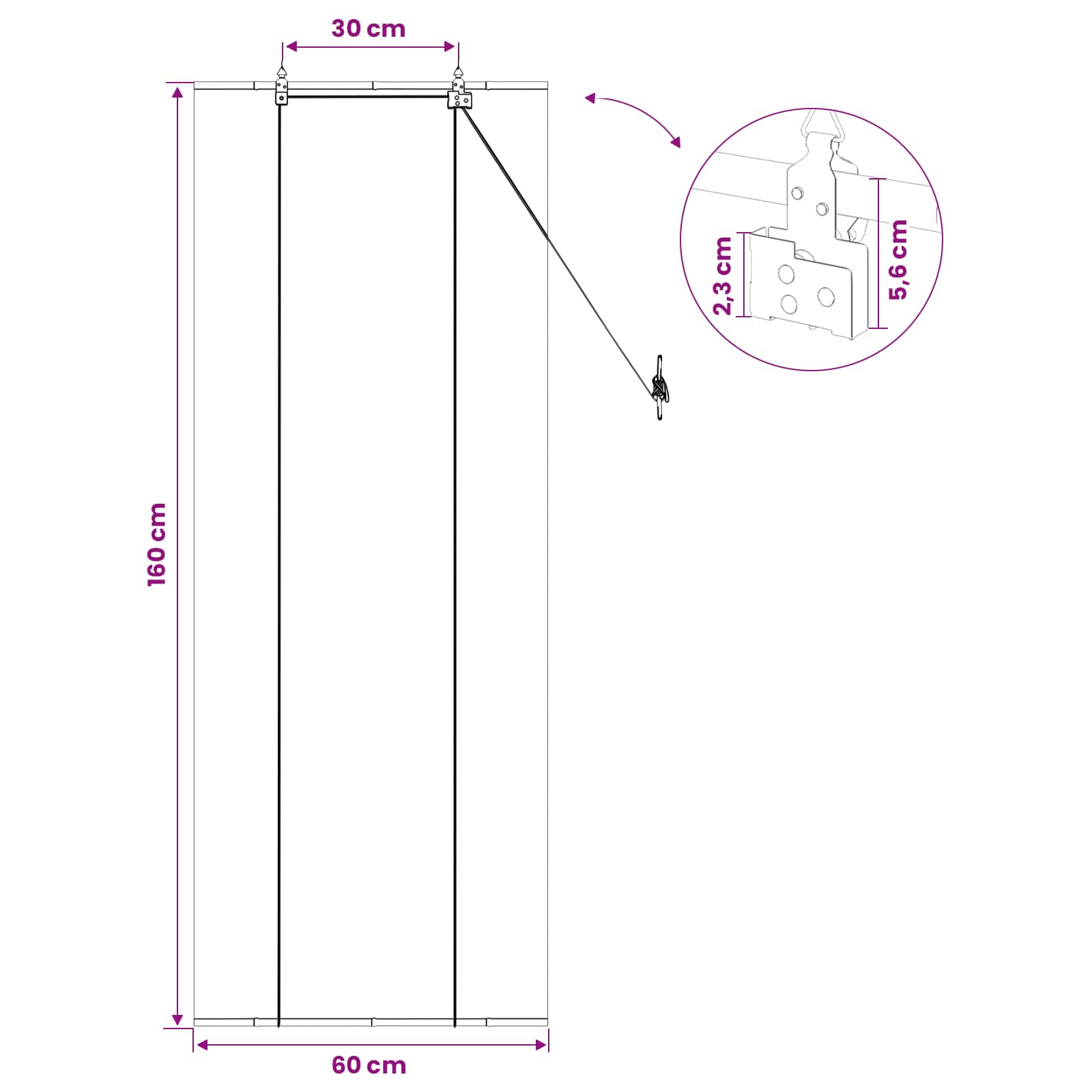 Bambusrollo Natur 80x160 cm