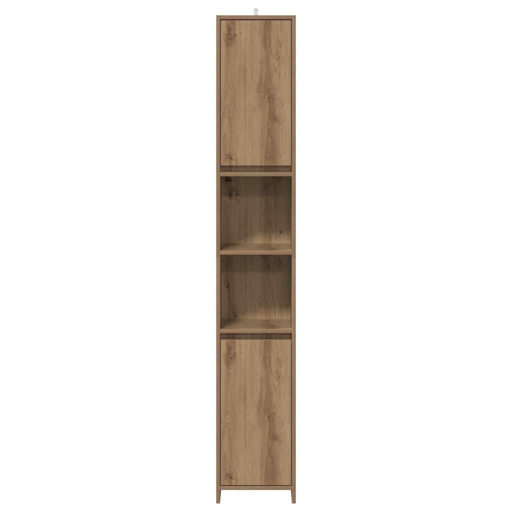 Badezimmerschrank Weiß 30x30x183,5 cm Holzwerkstoff