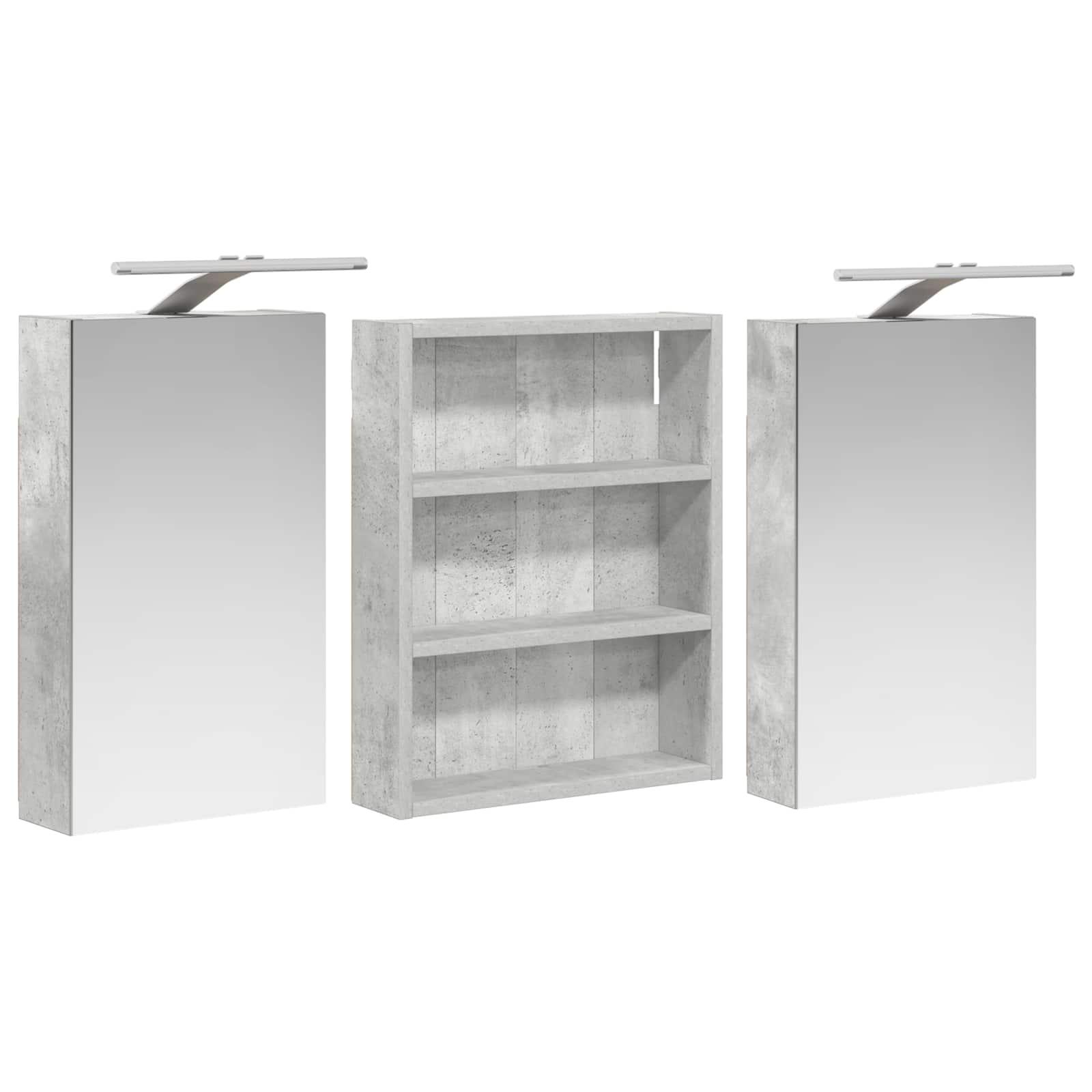 Badezimmerschrank-Set 3 pcs 80 x 10,5 x 50 cm Holzwerkstoff