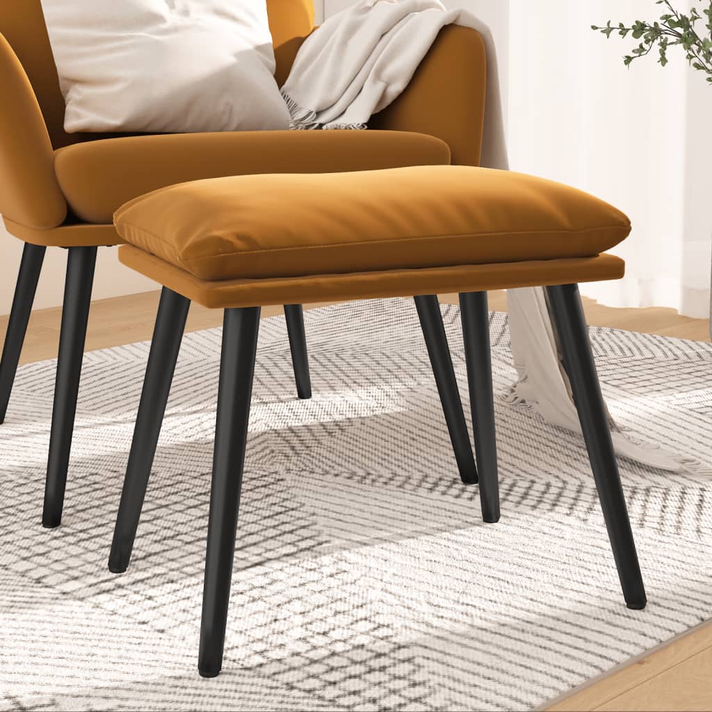 Fußhocker Hellgrau 45x29,5x35 cm Samt