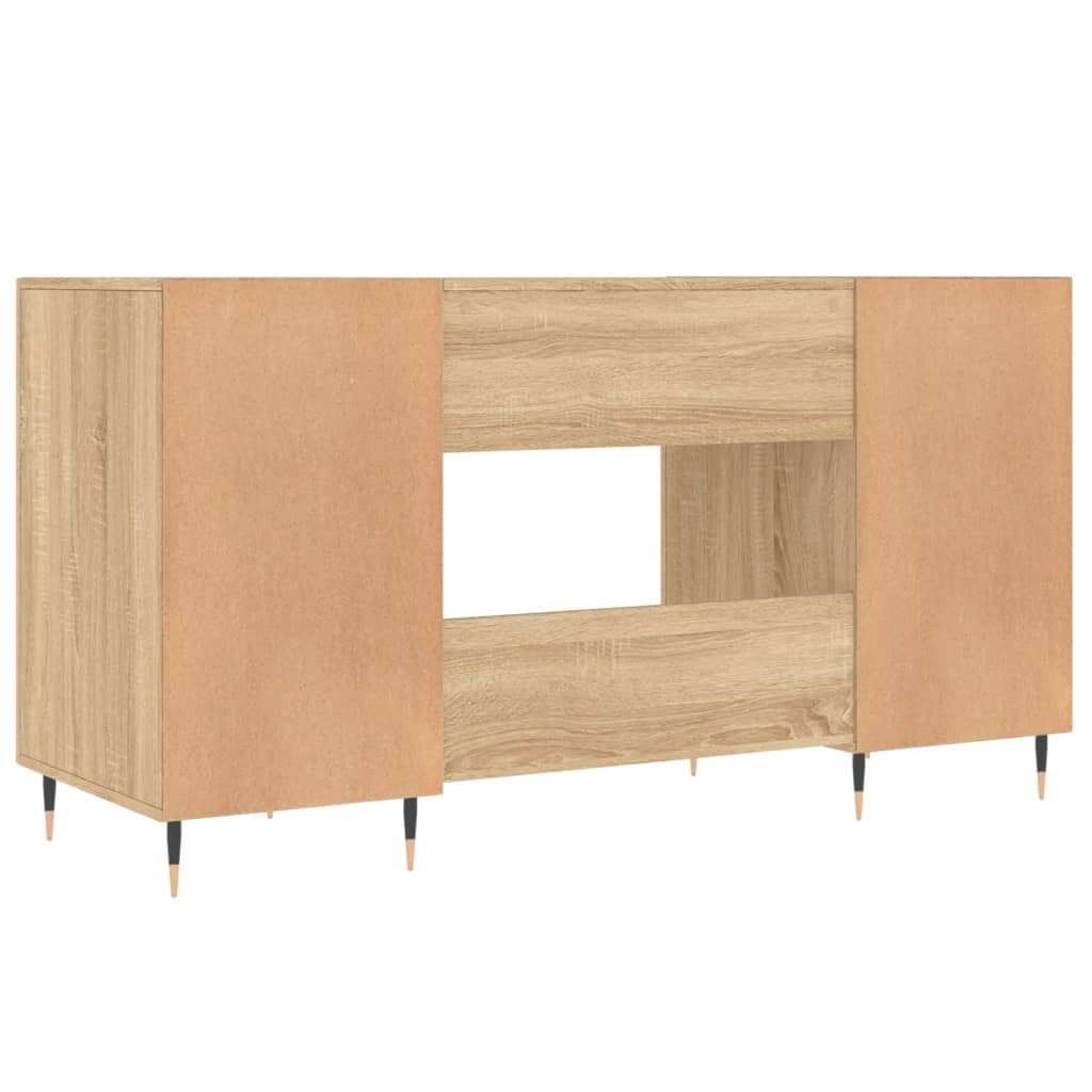 Schreibtisch Betongrau 140x50x75 cm Holzwerkstoff