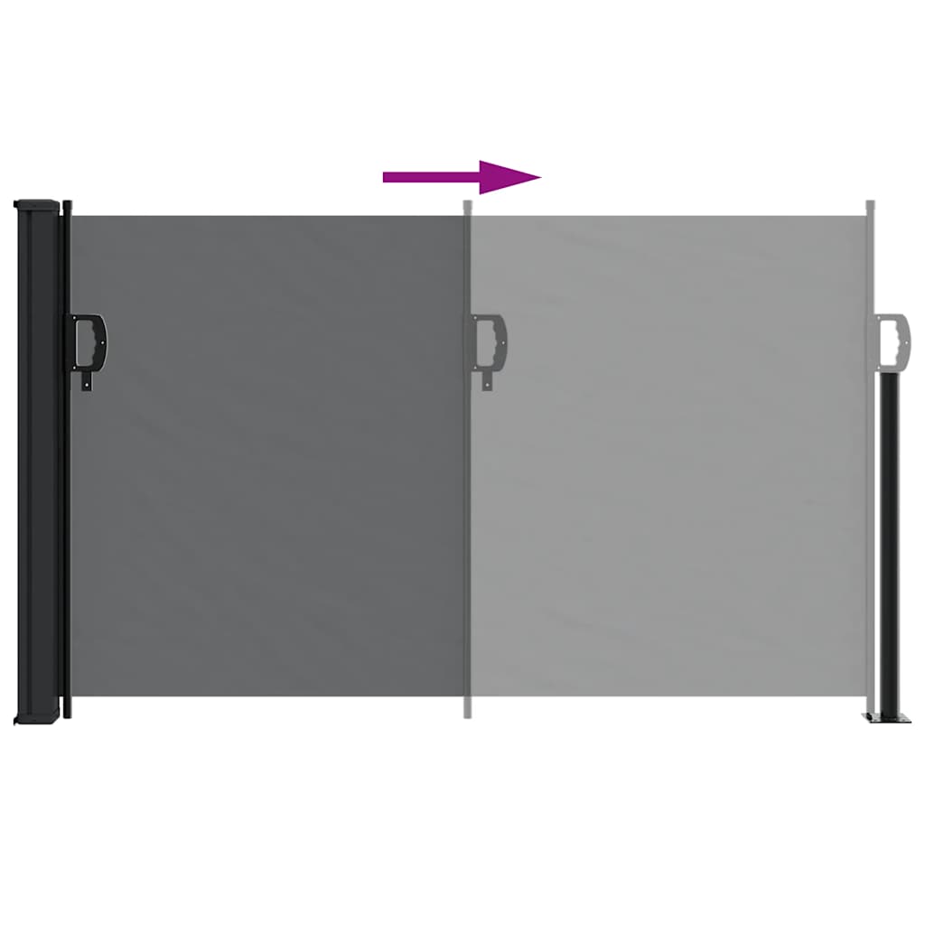 Seitenmarkise Ausziehbar Schwarz 100x300 cm