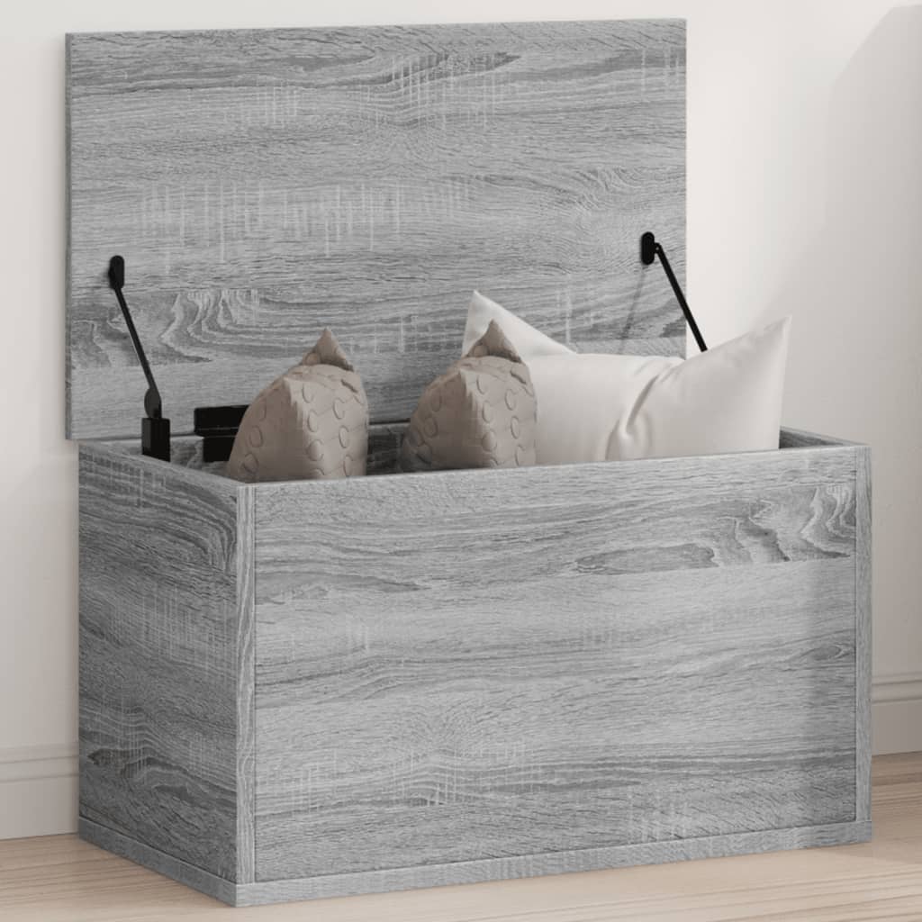 Aufbewahrungstruhe Weiß 84x42x46 cm Holzwerkstoff