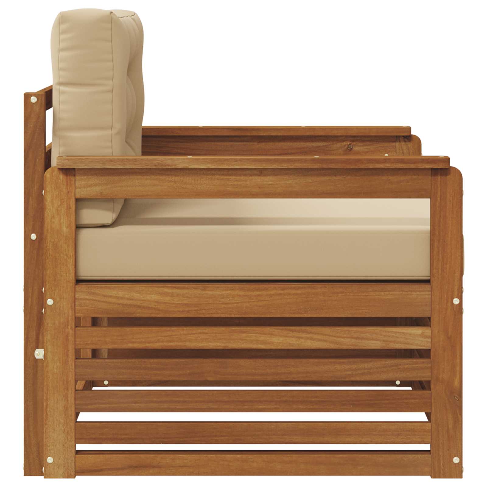 2 Stück Outdoor-Sofa Natur